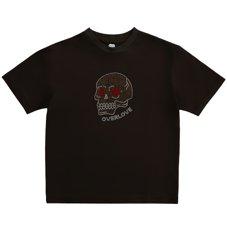 Skull Crystals T-Shirt - Brown