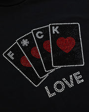 F*ck Love Crystals T-Shirt - Black