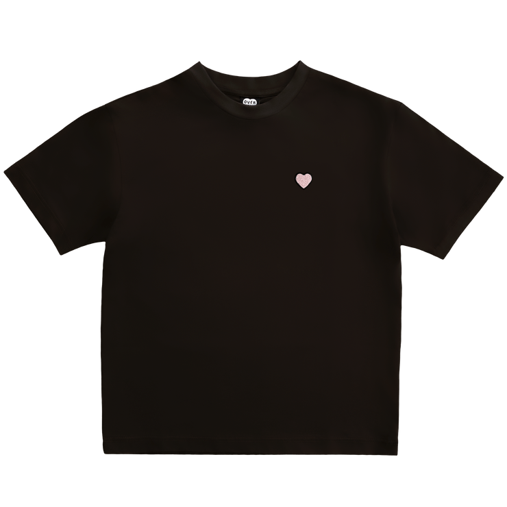 Small Heart T-Shirt - Brown