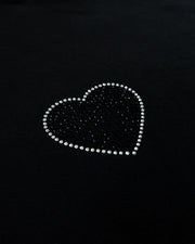 Heart Crystals Hoodie - Black
